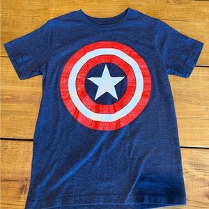 Marvel Blue and Red Captain America Shield Tee
